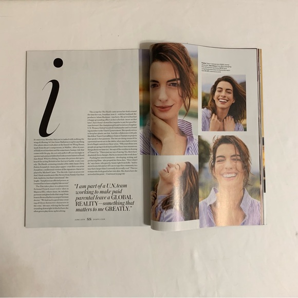 Shape Anne Hathaway “l’m All About the Next” Issue June 2019 Magazine - Picture 3 of 6